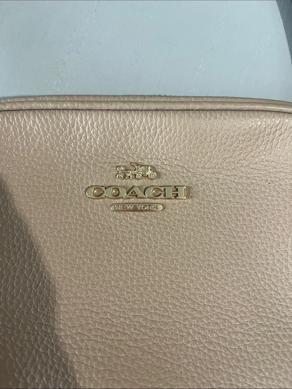 Coach Pebbled Leather Crossbody in Nude Tan - Picture 4 of 11